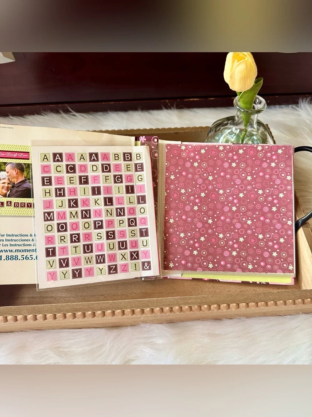 Momenta ATD 6x6 Scrapbook Album Kit Bundle Floral Butterfly Paper Craft Set